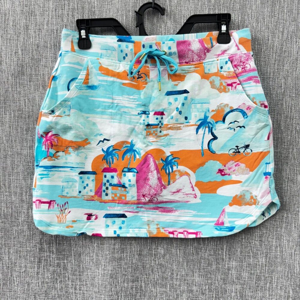 Crown & Ivy Tropical beach Skort Size 8/10 Multicolor Coastal RN 31104 boho
